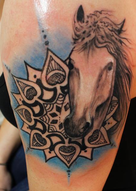 Tattoos - Mustang Mandala - 125257